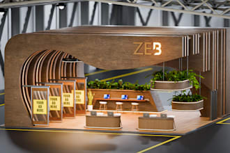 design and render a custom 3d trade show booth for your brand