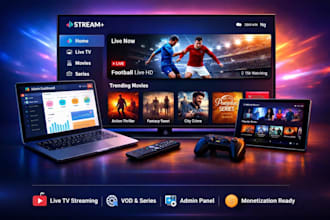 develop app, ott platform live streaming app smart tv rebrand app and