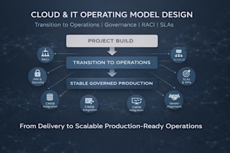 design your IT operating model, governance, and support structure