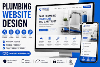 design a modern plumbing website in wordpress elementor