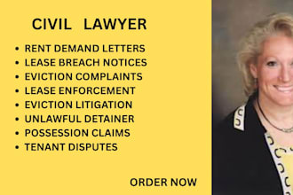 handle eviction litigation, lease enforcement and property possession cases