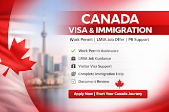 provide canada visa assistance,work permit, lmia job offer, complete immigration