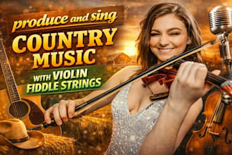 produce and sing country music with violin fiddle strings