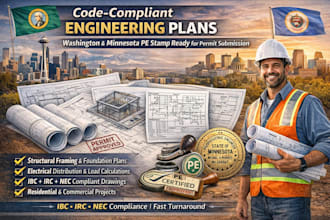 design code compliant engineering plans washington minnesota pe stamp ready