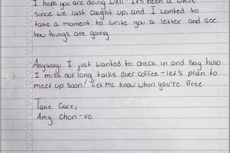 handwrite letters for you