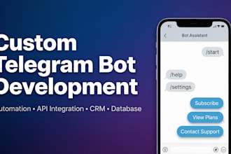 develop custom telegram bots with automation and database integration