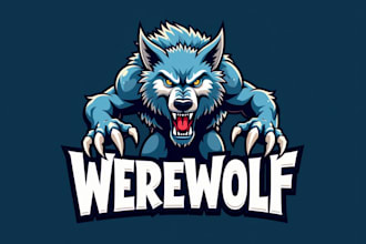 design creative werewolf logo for your business