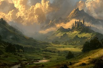 create digital art and background illustration for you