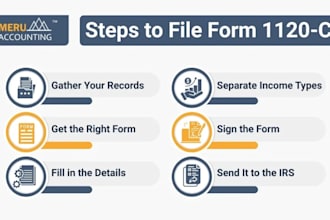 prepare and file tax returns form 1120, 5472 for corporation income tax return