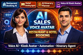 powered ai sales voice avatar for restaurant and hotel booking, itinerary agent