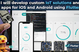 build you a complete iot system with a flutter app for ios and android