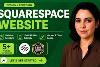 build squarespace website design or redesign squarespace website development
