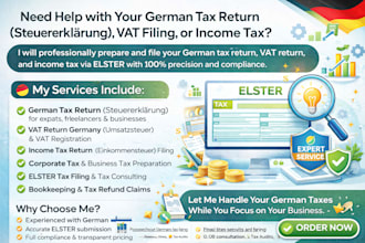 prepare and file your german tax return, vat return and income tax via elster