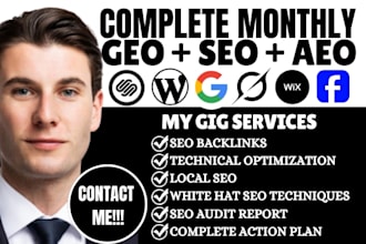 optimize monthly GEO, aeo, gaio, GEO backlinks, wordpress SEO, guest post, aeo