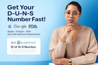 help with d u n s number for apple, google, fda form dun bradstreet