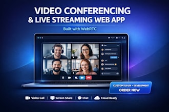 build call conference web app live streaming app, video conferencing with webrtc