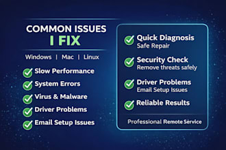 repair your windows mac linux computer remotely and antivirus installation