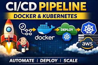 build cicd pipeline with docker, dockerfile and kubernetes deployment