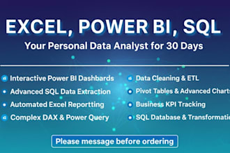 be your data analyst