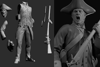 realism human figure,3d vtuber avatar sculpt,warhammer,anatomy,3d print,stl,3mf
