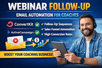 create webinar follow up email automation for coaches