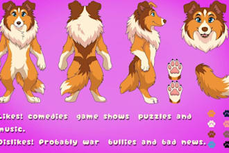 do furry art, oc, ref sheet, headshot con badge, anthro, feral, and hobby arts