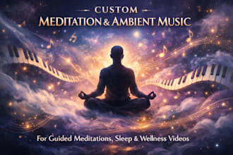 create custom meditation music, ambient music for videos, app and commercial use