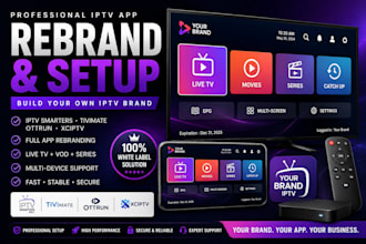 create a branded iptv player app for your business