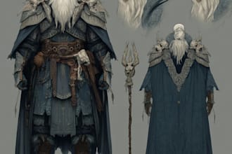 design fantasy character art and character art