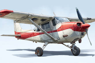 draw aircraft, airplane, helicopter into a vector cartoon