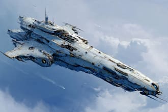 draw high quality spaceship concept