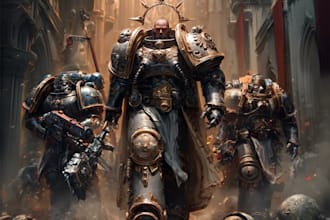 draw a warhammer 40k character art