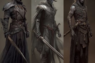 design fantasy character art and character art