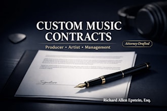 draft professional music contracts, producer and artist agreements