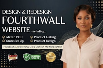 fourthwall website design, upload merch pod, design print on demand, fourth wall