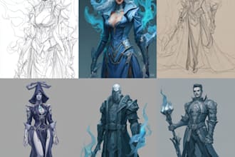 design fantasy character art and fantasy character art