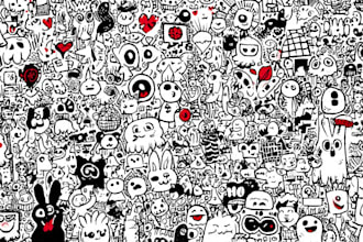 create clean and unique doodle art designs