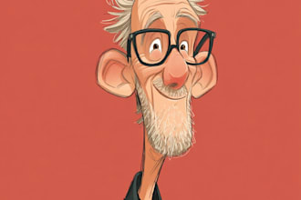 design stunning cartoon caricature logo