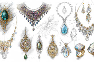 design custom jewelry sketches