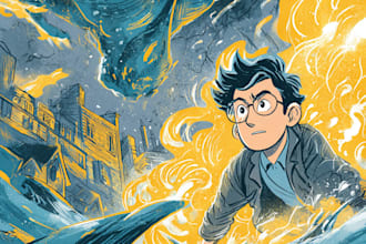 create authentic retro comic illustration