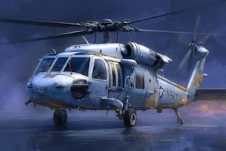 draw helicopter , airplane , aircraft , into a vector cartoon