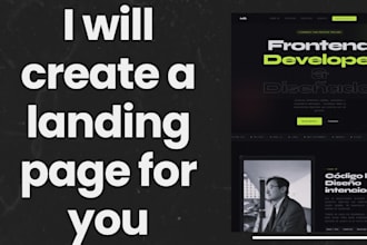 create a landing page for your portfolio or company