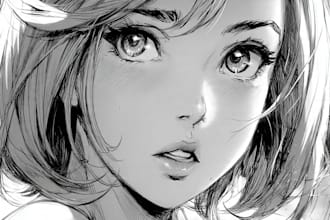 sketch characters into anime style
