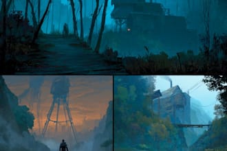 paint an environmental concept art
