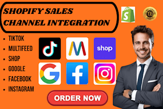 setup shopify sales channel tiktok multifeed shop google facebook instagram