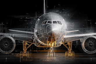 design aircraft, airplane, cad for print composite