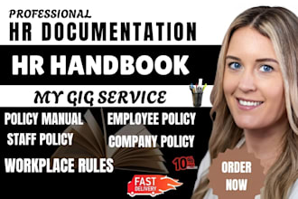 write an HR handbook and employee policy manual for your business