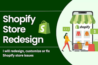 redesign, customize or fix shopify store