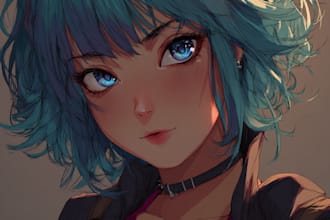 make fantasy characters in  and manga style
