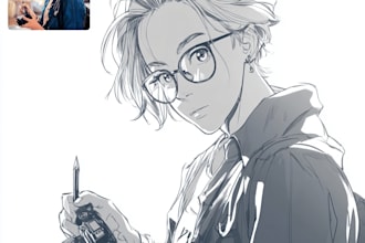 do a character in manga style